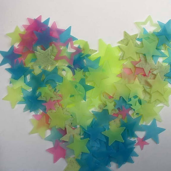FOLOYORI 100Pcs 3D Stickers for Nursery Decorative Glow in the Dark Kids