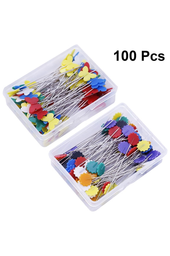 100Pcs Flower Pins Assorted Color Diy Fixing Pins For Office Workers Decorating