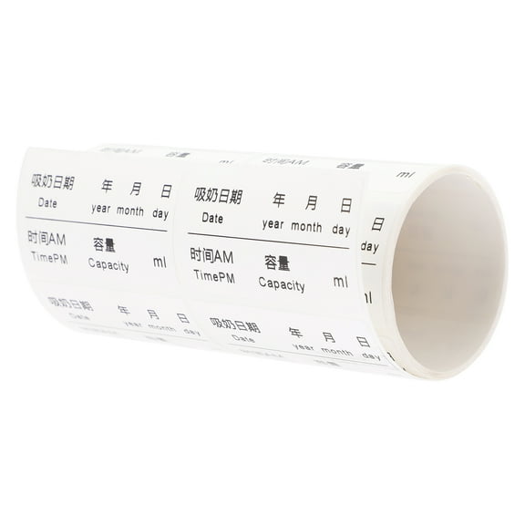 FOLOYORI 100Pcs Rectangle PVC Breast Milk Removable Labels for Inventory Identification 2x1in