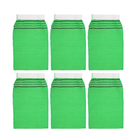 FOLOYORI 10Pcs Green Bath Gloves Soft Durable Exfoliating Mitts for Home Use