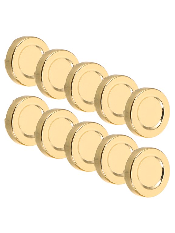 10Pcs Round Copper Button Covers, Metal Shirt Button Caps for Making, Craft and Sewing Accessories