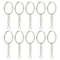thumbnail image 1 of FOLOYORI 10Pcs Small Split Key Rings Metal Keychain Ring Part for Everyday Use Silver 6x3x0.2cm, 1 of 8