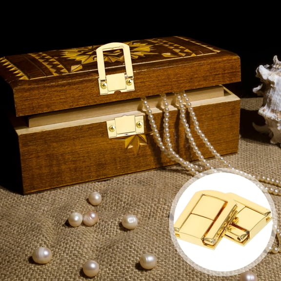 FOLOYORI Clasp Lock Latch Zinc Alloy 10Pcs 1X0.8X0.2In