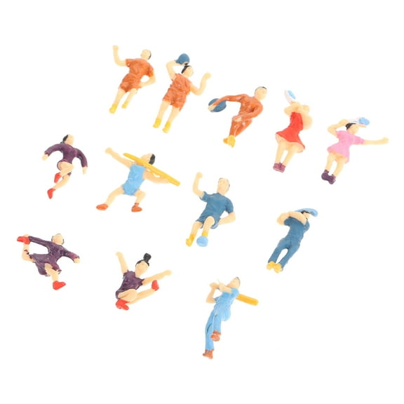 FOLOYORI 12Pcs Mini Human Models Tiny People Figurines For Diy Material And Sand Table Layout Decor Assorted Color