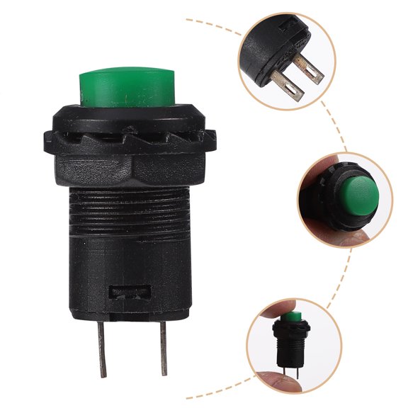 FOLOYORI 12-Pack Momentary Push Button for Circuit Panels, Easy Installation, Assorted Colors, Electrical Components