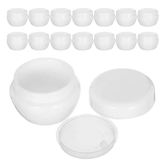 FOLOYORI Mini Fillable Container White 15Pcs 1.7x1.3in