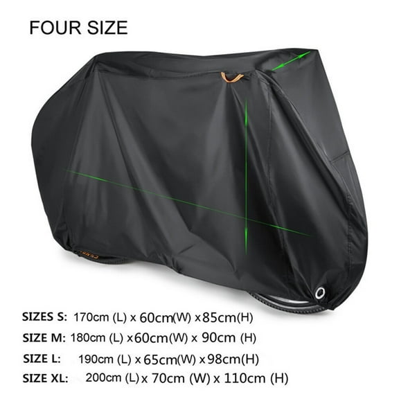 FOLOYORI Scooter Cover Waterproof Outdoor Black 1Pcs 180*60*90Cm