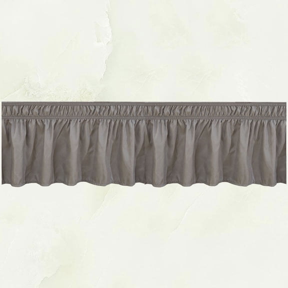 FOLOYORI 1Pack Bed Valance Pleated Skirt Polyester for Home Decoration 11.4*39in