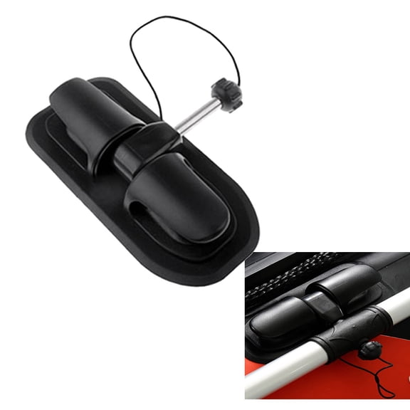 FOLOYORI Inflatable Kayak Accessories Paddle Lock Anchor Holder Plastic 1Set Black
