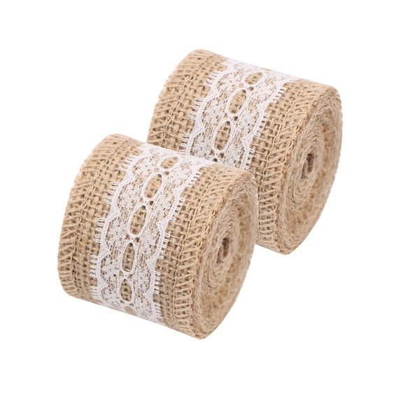 FOLOYORI Burlap Ribbon Rolls for Craft Decoration Jute Ribbon Roll Multi Colored 1Pack