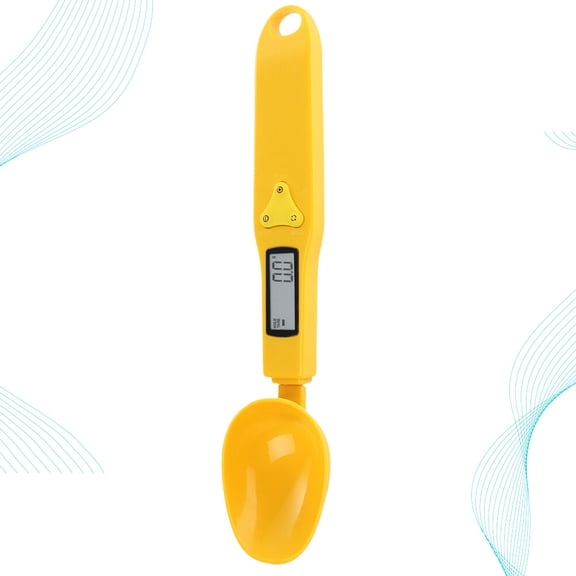 FOLOYORI 1Pack Electronic Spoon Scale Digital Measurement For Kitchen Tool Cooking Baking With Lcd Display Yellow