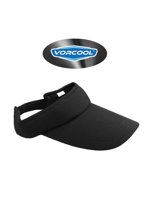 Black Sports Visor Cap Uv Protection Adjustable Fit for Summer Outdoor