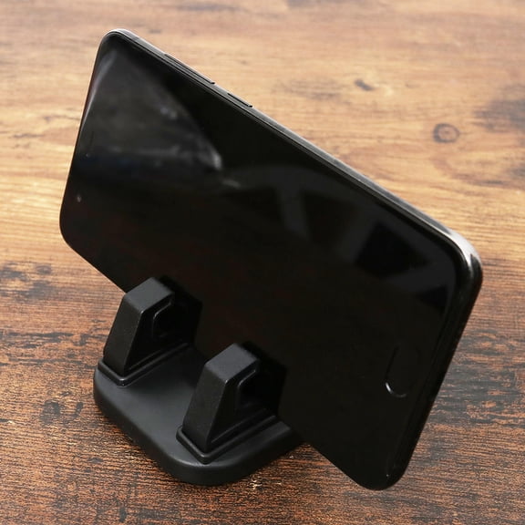 FOLOYORI Black Silicone Car Phone Holder with Double-Sided Base for Secure and Stable Phone Mount in Vehicle