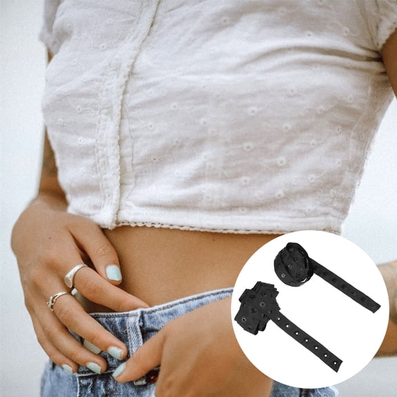 FOLOYORI 1Pack Snaps Belt for Clothing Accessories Diy Projects Black Plastic Snap Buttons 18X18Mm