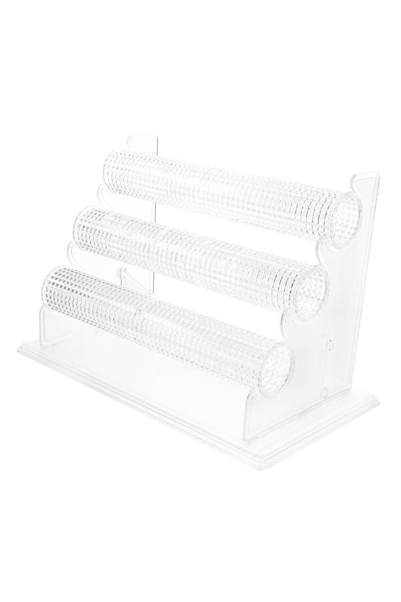 1Pack Transparent PVC Removable Bracelet Rack Three Layered Stand For Women Girls Desktop Decor 13.0X8.5X7.3In