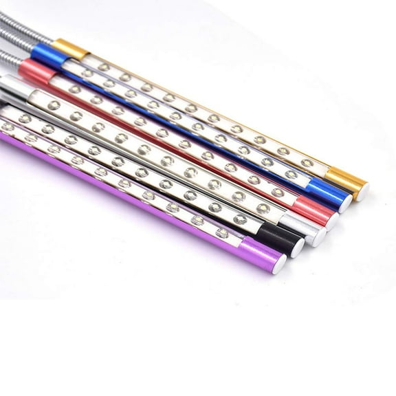 FOLOYORI 1Pack USB Metal 10 LED Night Lamp for USB Powered Lamp with Flexible Neck