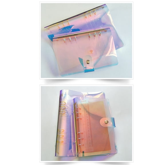 FOLOYORI Transparent File Folder with Stainless Steel Clip Lightweight and Portable