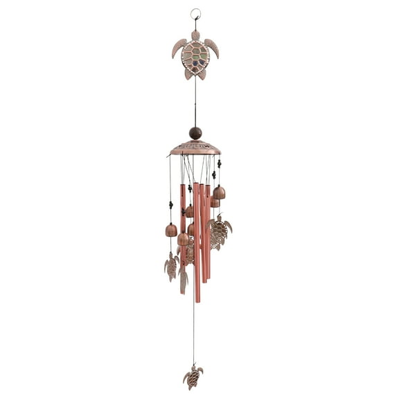 FOLOYORI 1Pcs Copper Turtle Wind Chimes for Outdoor Spaces with Wind Sound Feature