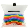 thumbnail image 1 of FOLOYORI Expanding File Folder with Handle, 13 Color-Coded Label Pockets, PP Material for Organized Document Storage, 1 of 8