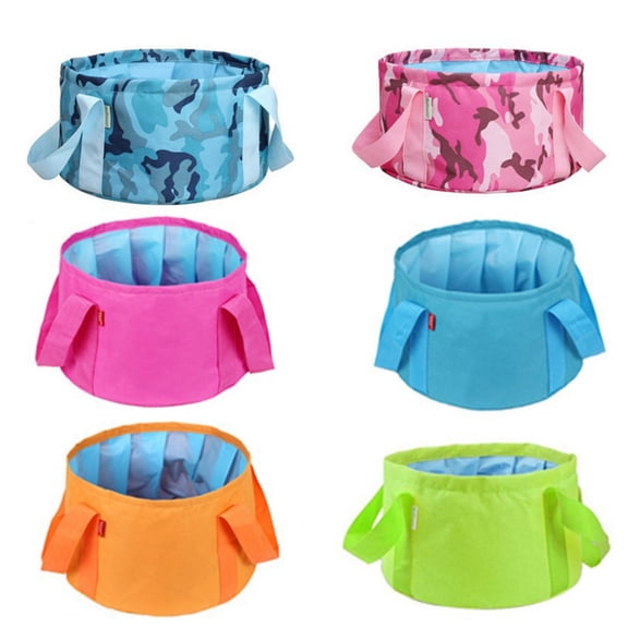 FOLOYORI 1Pc Collapsible Rosy Basin for Outdoor Washing and Water Carrying