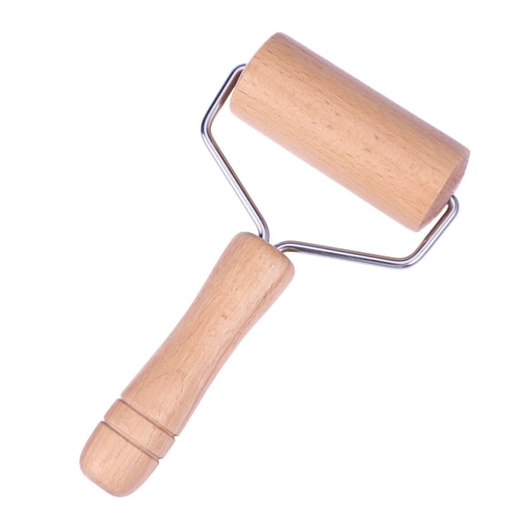 FOLOYORI 1Pcs Small Rolling Pin for Dough Baking Pastry Making T Shape Wooden Tool 17.5x12.5x4in