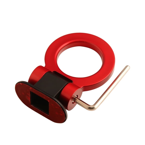 FOLOYORI Red ABS Auto Rescue Towing Hook Decoration 1 Pack for Car Styling and Exterior Enhancement