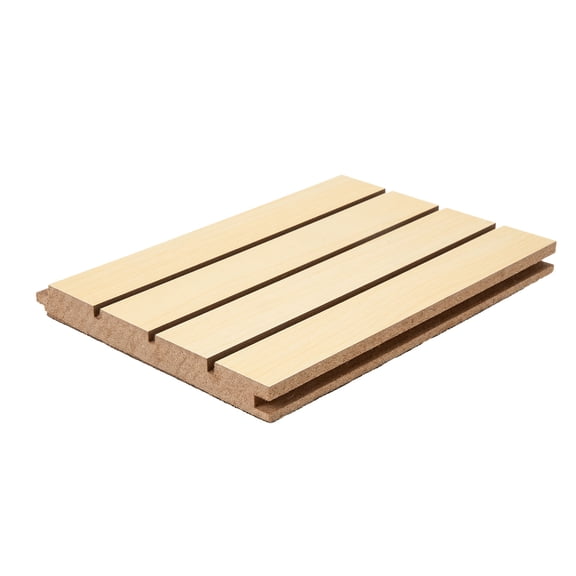 FOLOYORI Light Brown Wooden Acoustic Panel for Indoor Soundproofing, Noise Reduction and Echo Absorption