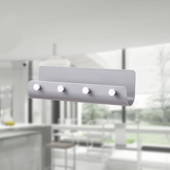FOLOYORI Key Hanging Organizer Grey 1Pack 8.5x1.6x2.7in
