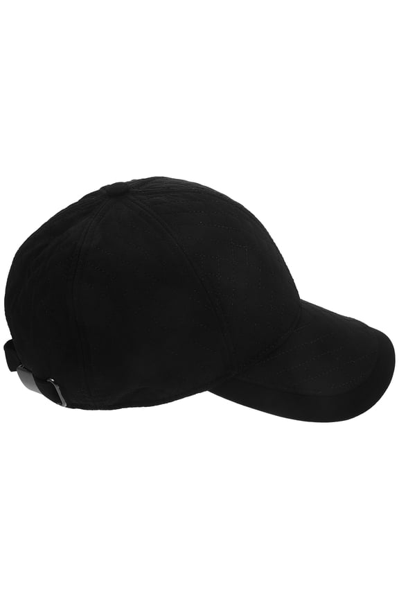 Black Unisex Ear Flap Cap for Winter Outdoor Sports with Adjustable Buckle