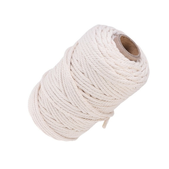 FOLOYORI 1Set Beige Cotton Twine for Bags Curtains Crafting Binding Lacing