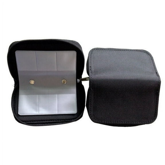 FOLOYORI 1Set Black Metal Alloy Memory Card Holder for Travel and General Users 11.8x6.3x0.8in