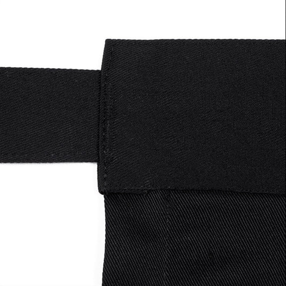 FOLOYORI 1Set Black Polyester Cotton Protective Wear-Resistant Short Apron for Home Use and Business