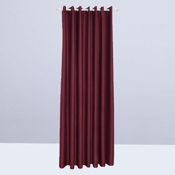 FOLOYORI 1Set Dark Red Rectangular Nordic Style Polyester Room Darkening Curtains For Living Room And Bedroom Windows