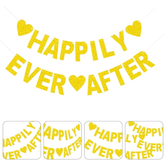 FOLOYORI Golden Yellow Party Banner Decoration for Home, Garden, Birthday, and Outdoor Celebrations