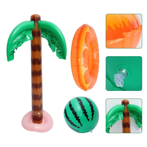 FOLOYORI 1Set Hawaiian Birthday Backdrop Pvc Photo Props for Adults 90X50Cm