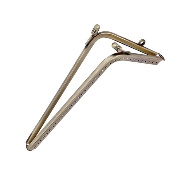 FOLOYORI Clutch Frame Golden L Shape Lock for Handbag DIY Crafts and Purse Making Accessories