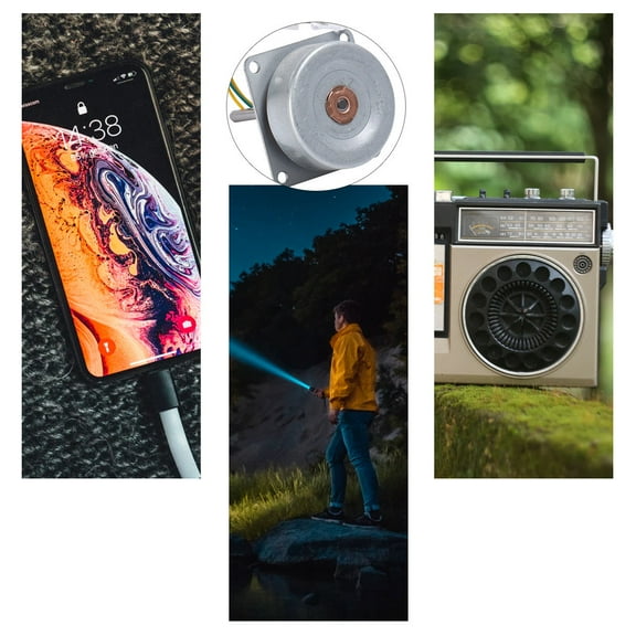 FOLOYORI 1Set Mini Generator Three Phase Power Generation Metal Silver For Teaching Diy Projects 11.8x7.9x3.9in