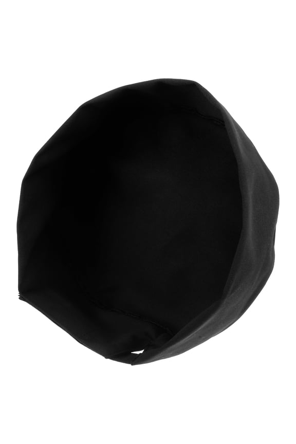 1Set Round Shaped Black Cloth Chef Hat for Chefs Working in Restaurants