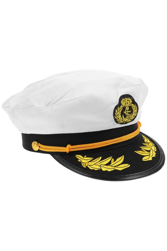 1Set Sea Captain Hat Marine Hat Round Brim Cloth Sailors Cap For Men Women Children Carnival