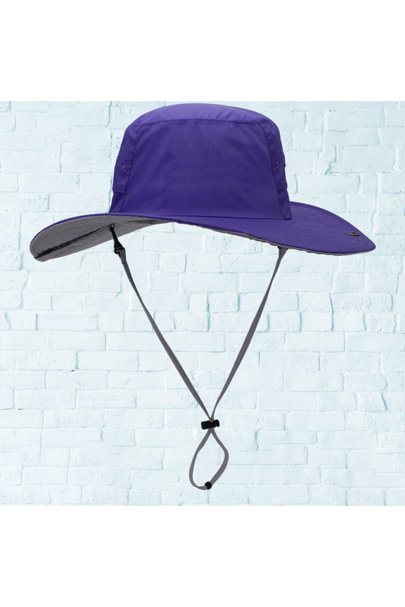 1Set Sun Hats Big Cap Purple Dual-use for Women Girls Sun Protection in Outdoor Farming Riding