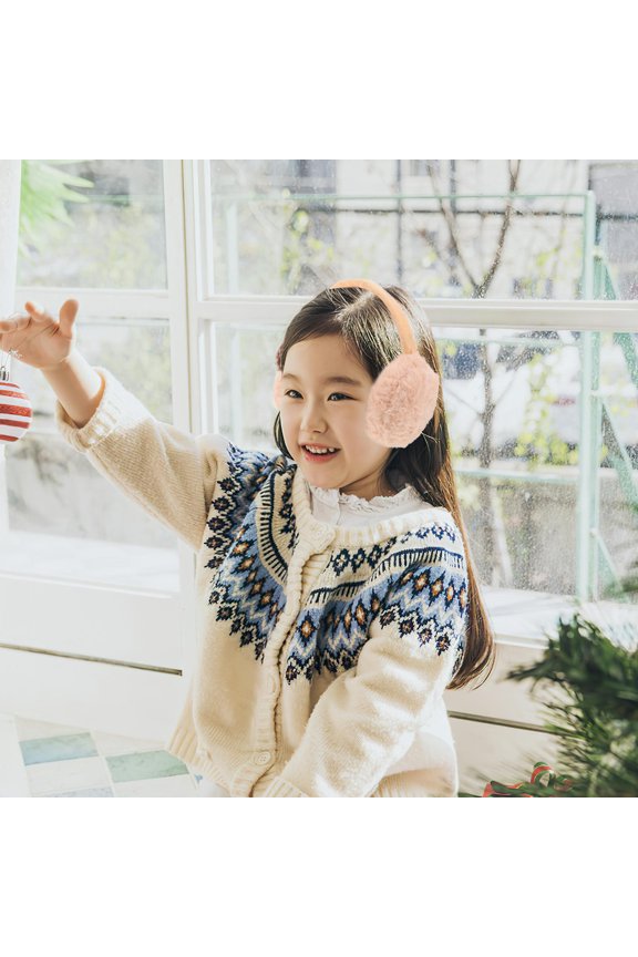 1Set Thickened Earmuffs Keep Warm Plush Hamburger Shape For Winter Outdoor Activities