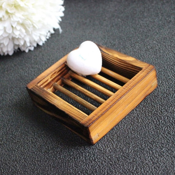 FOLOYORI 1pc Wood Dish Creative Hollow Container For Home Bathroom Kitchen And Easy To Clean For Countertop Decoration