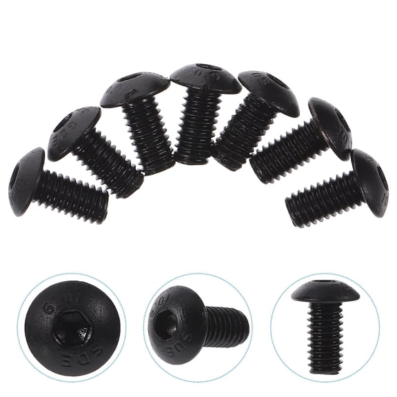 FOLOYORI 200Pcs Rust Resistance Button Head Bolt for Industrial Use