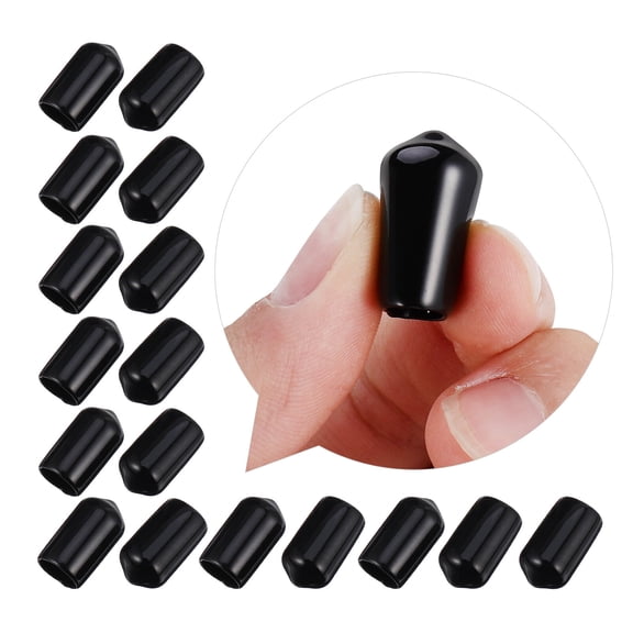 FOLOYORI 200-Pack Flexible Rubber End Caps Thread Protectors for Screws Tubing Safety Covers and