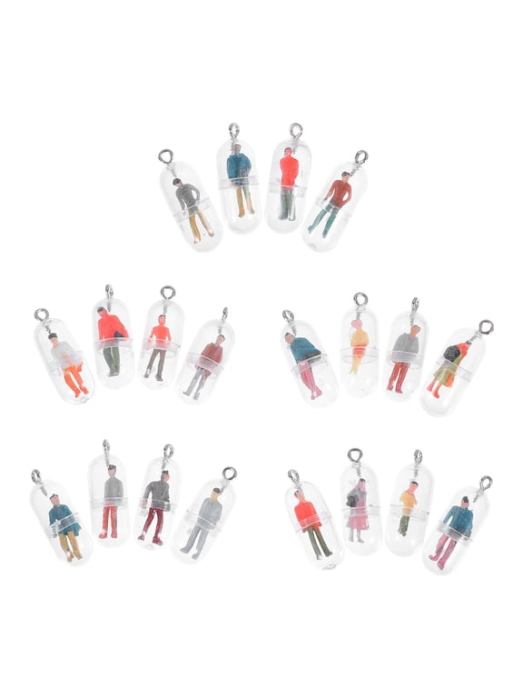 Durable Plastic Human Figure Charms for Creative Arts and Crafts 20Pcs