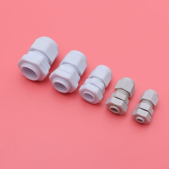FOLOYORI 20pcs Waterproof Cord Connectors Nylon Plastic For Electrical Applications White
