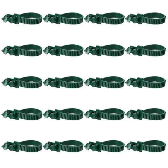 FOLOYORI 20- PVC Garden Belt Fixed Buckles Plastic Straps for Gardening and Outdoor Use
