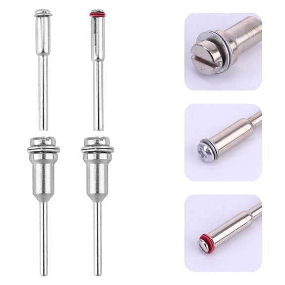 FOLOYORI 26Pcs Cut-Off Wheel Screw Mandrel Set Steel Cylindrical for Rotary Tools Jewelry Making Woodworking 1.2x5in