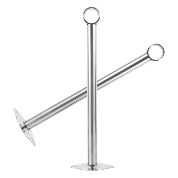 FOLOYORI Stainless Steel Hanging Rod Brackets 2-Pack Closet Support Hardware for Furniture Organization