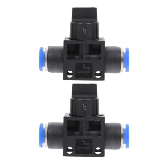 FOLOYORI 2-Pack Quick Connect Air Tube Valves, POM Pipe Joints for Industrial and Home Use